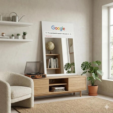 Настенное и напольное декоративное зеркало с изображением поиска Google (Гугл) 