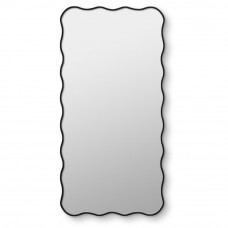 Зеркало в чёрной волнистой раме Fancy L Black (Фэнси) Smal 60*120 см